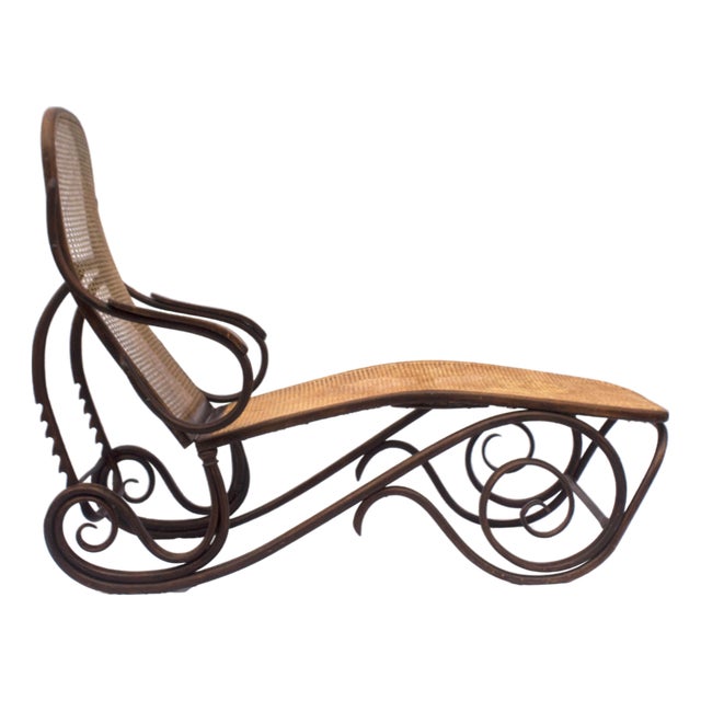 Bentwood Reclining Daybed from Gebrüder Thonet,1890s For Sale