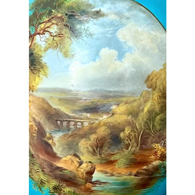 Late 19th Century Antique Royal Worcester Gilt & Turquoise English Landscape Reticulated Vase, Aesthetic Period 1873 For Sale - Image 5 of 10