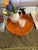 Hand Painted Lacquered Scallop Tray Orange For Sale - Image 9 of 12
