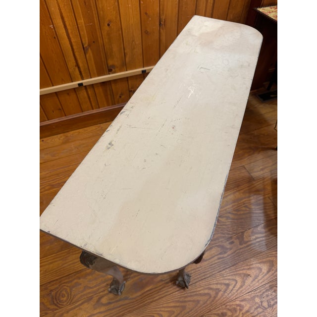 Vintage Carved Distressed Console Table With Ball-Claw-Feet For Sale - Image 11 of 12