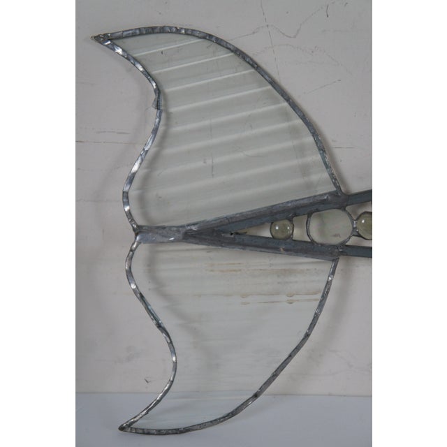 Vintage Stained Glass Sun Catcher Barracuda Fish Studio Art For Sale - Image 4 of 13