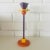Metal Ettore Sottsass Inspired Memphis Style Candlestick in Orange Purple and Yellow by Anna Efverlund for Ikea in the 1980s. For Sale - Image 7 of 7