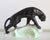 1950s Mid-Century Modern Black Panther Ceramic Sculpture – Glossy Art Pottery Jaguar on Rock Base For Sale - Image 4 of 10