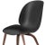 Mid-Century Modern GamFratesi 'Beetle' Dining Chair in Black With Walnut Conic Base For Sale - Image 3 of 6