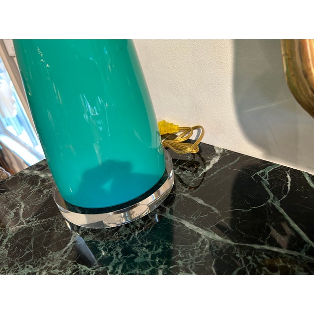 Pair of Vintage Murano Glass Lamps For Sale - Image 9 of 11