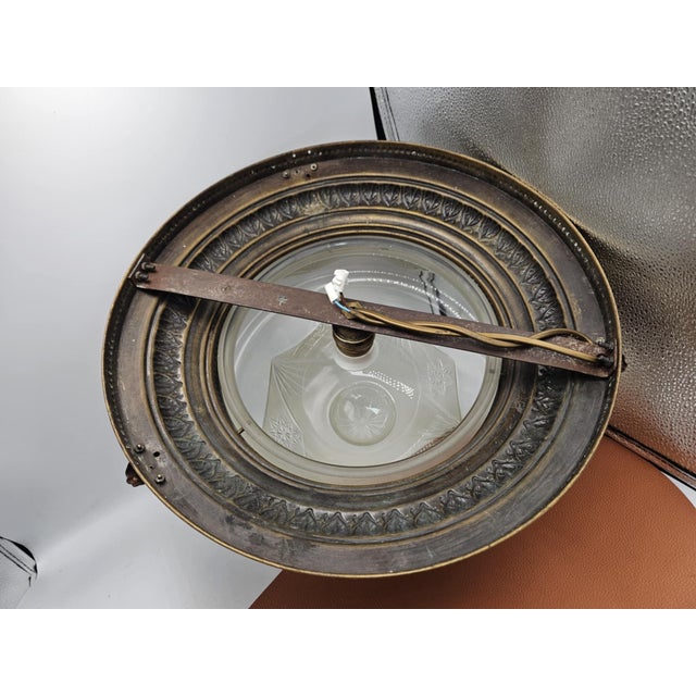 Brass Ceiling Lamp, 1890s For Sale - Image 5 of 6