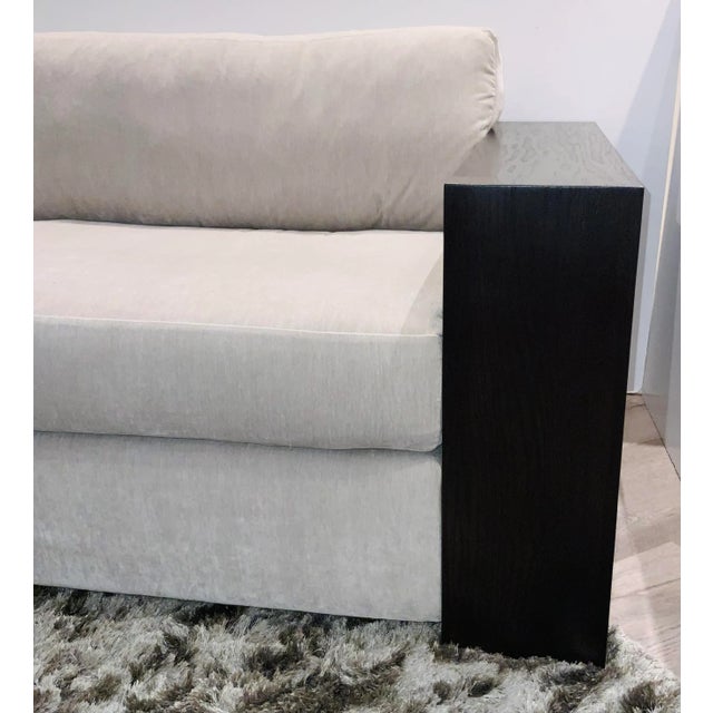 Modern Large Gray Velvet Sofa Chairish