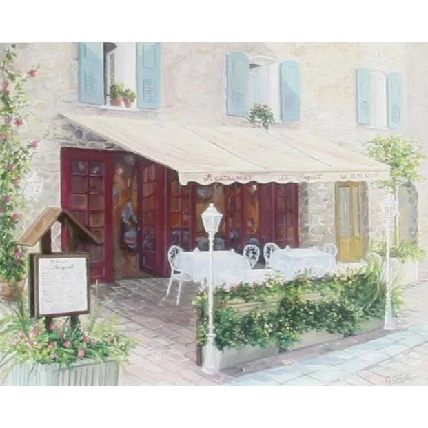 American Early 21st Century "Le Restaurant" Lithograph by Carol Saxe For Sale - Image 3 of 3