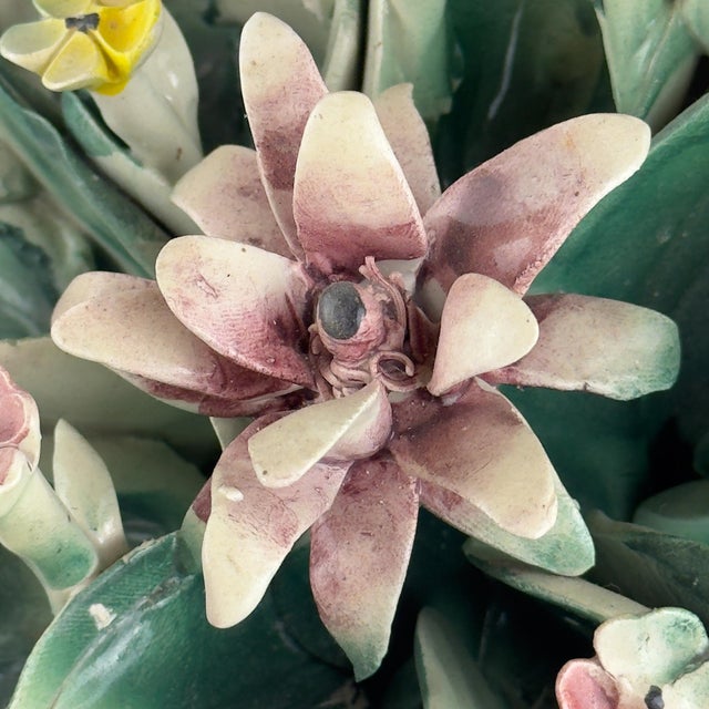 Vintage Ceramic Flower Basket from Capodimonte, Italy 1960s For Sale - Image 15 of 17