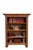 P0327 english antique arts and crafts solid oak bookcase of narrow proportions, having single piece of timber, oversialing...