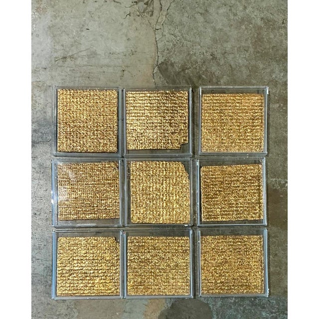 Vintage Signed Judi Harvest “Edible Icons” Gold Plated Matzoh - Set of 9 For Sale In West Palm - Image 6 of 12