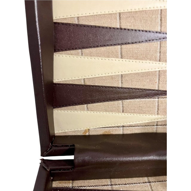 Mid 20th Century Vintage Mid-Century Plaid Backgammon Game Set in Travel Case For Sale - Image 5 of 16