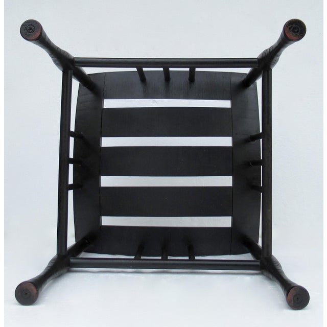 Early C.1920's Liberty & Co. Attr. Anglo-English Egyptian-Revival Thebes Stool Original Ebony Finish For Sale - Image 18 of 18