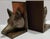 Art Deco Pair of 1970s Sarreid Ltd. Brass Fox Head Bookends For Sale - Image 3 of 7