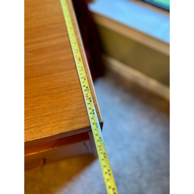 1970s Mid Century Modern Teak Executive Office Desk For Sale - Image 5 of 10