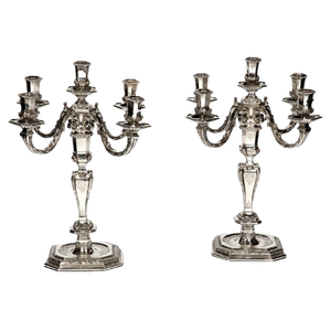 Regency Candlesticks in Sterling Silver from Fouquet Lapar