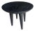 Andrianna Shamaris Minimalist Charred Round Side Table For Sale