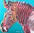Andy Warhol (after) "Grevys zebra blue" print, size 60 x 60 cm, plate signed bottom right, numbered with pencil on heavy...