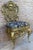1930s Italian Rococo Style Giltwood Chair with Rich Blue Damask Upholstery For Sale - Image 10 of 18