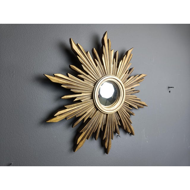 Vintage Resin Sunburst Mirror, 1960s For Sale - Image 9 of 10