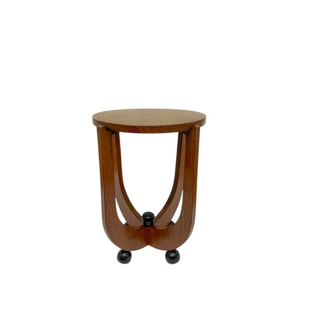 Art Deco Amsterdamse School Oak Side Table, Netherlands, 1920s For Sale - Image 12 of 12