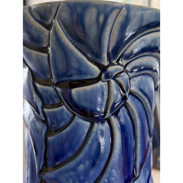 20th Century Cobalt Blue Studio Pottery Vase - Signed For Sale - Image 4 of 8