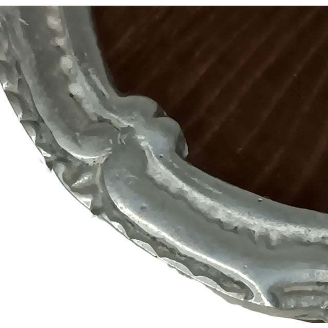 Early 21st Century Vintage Ornate Picture Frame Silvertone Metal Scroll Design Tabletop 8" X 10" For Sale - Image 5 of 12