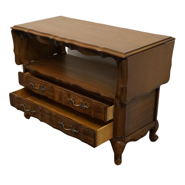 French Provincial Thomasville Furniture Tableau Collection French Provincial 59" Drop Leaf Server Buffet 8561-520 For Sale - Image 3 of 12