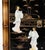 Paint Vintage Black Lacquer & Faux Bamboo Chinoiserie Narrow Accent Cabinet With Mother-of-Pearl Inlay For Sale - Image 7 of 10