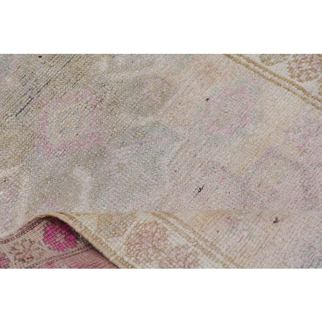 1950s Vintage Turkish Tribal Kurdish Hand Knotted Wool Rug, 2'8"x12'3" For Sale - Image 5 of 6