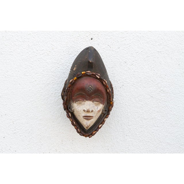 African Red & White Painted African Chokwe Mask For Sale - Image 3 of 8