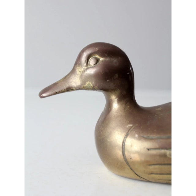 Brass Mid Century Brass Duck For Sale - Image 8 of 10