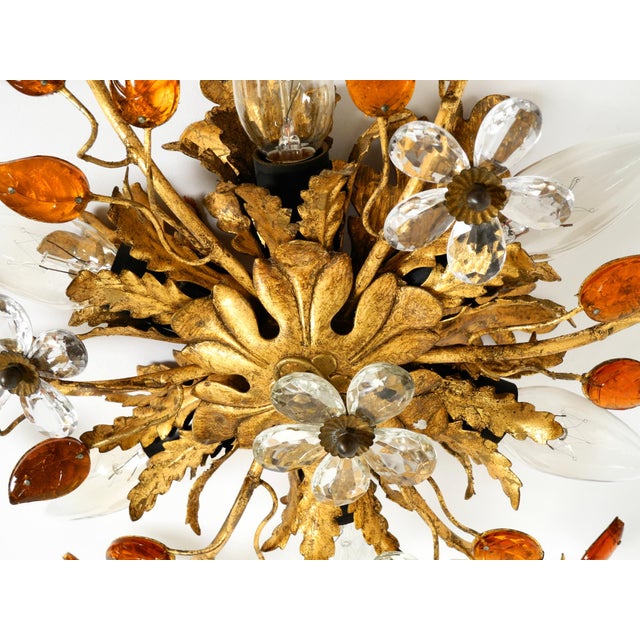 Gold-Plated Ceiling Lamp by Banci Firenze, Italy, 1960s For Sale - Image 10 of 18