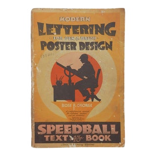 Vintage 1938 Modern Lettering for Pen & Brush, Poster Design Book For Sale