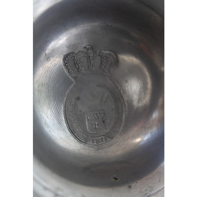 Antique German Pewter Tankards, Early 19th Century, Set of 4 For Sale - Image 5 of 18