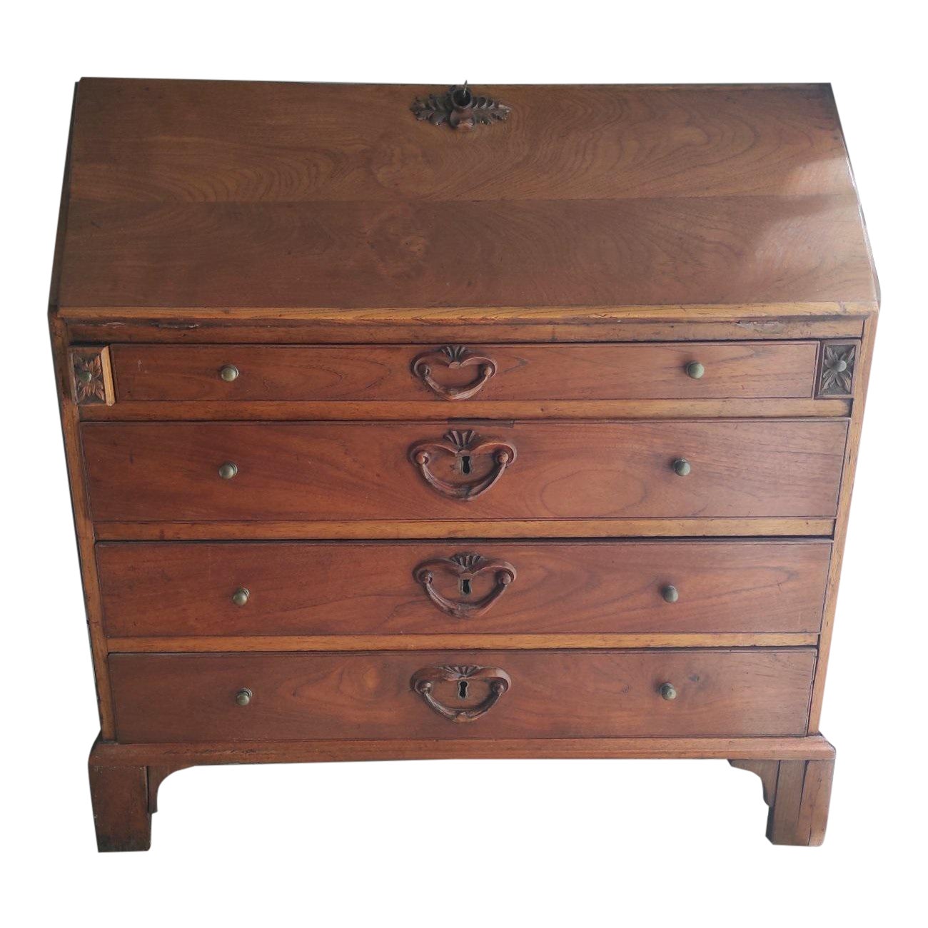 Antique British Raj SlantFront Secretary Desk Chairish