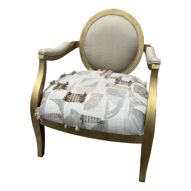 Custom Made Arm Chair Attributed to Barbara Barry For Sale