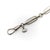 1990s 1990s Brushed Sterling Silver Trombone Link Variation Chain With Dog Clip For Sale - Image 5 of 8