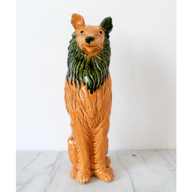 Vintage Ceramic Dog Figurine For Sale - Image 9 of 9