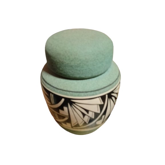 Mitzi Drake Navajo Sand Pottery 3Pc. Jar Set For Sale - Image 4 of 6
