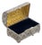 Embossed Silver Jewelry Box in the Shape of a Chest For Sale