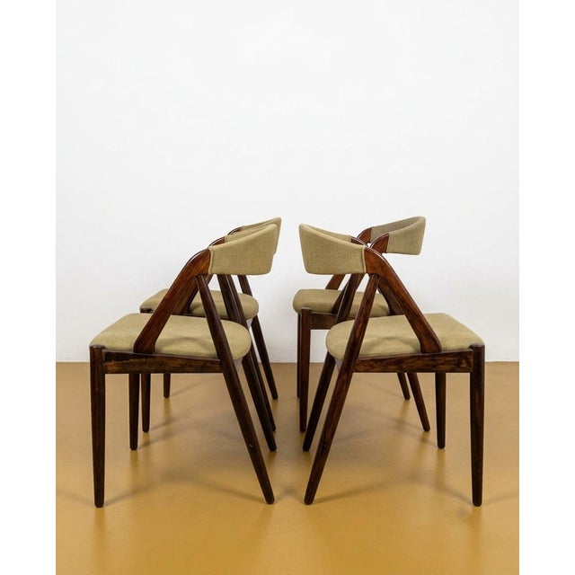 Mid-Century Modern Vintage Danish N.31 Chairs attributed to Kai Kristiansen, 1950s, Set of 4 For Sale - Image 3 of 4