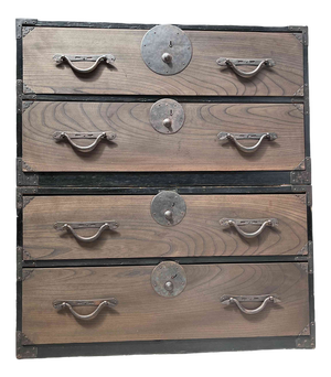 Antique Japanese Isho-Dansu Kasane Kimono Closet