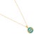Turquoise Turquoise & Gold Round Evil Eye Pendant Talisman Necklace For Sale - Image 8 of 9