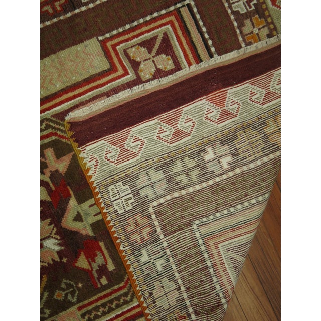 Textile Antique Zabihi Collection Turkish Ghiordes Scatter Rug For Sale - Image 7 of 8