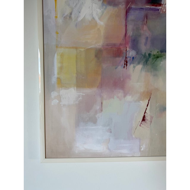 Red Large Vintage Abstract Expressionist Oil on Canvas Painting – Framed For Sale - Image 8 of 13
