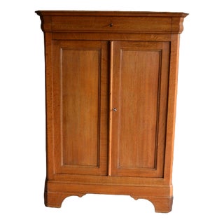 Antique Louis Philippe Wardrobe in Oak For Sale
