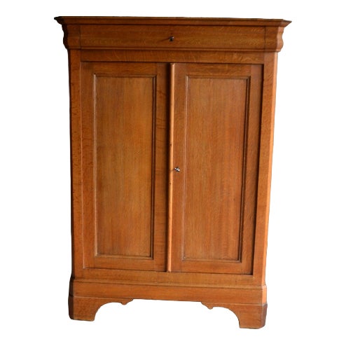 Antique Louis Philippe Wardrobe in Oak For Sale
