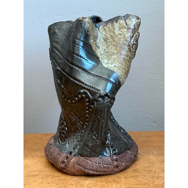 Vintage Original Studio Pottery Vase For Sale - Image 11 of 12