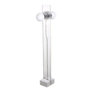 Mid 20th Century Modern Acrylic and Double Globe Floor Lamp For Sale
